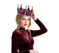 Raenseen Adults Prince Crown King Tiara Distressed Headpiece | Crown Prop,Halloween Headdress,Hair Accessories,Elegant and Detailed Design,Great Costume Accessory,Broken Circlet