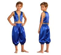 Raenseen Kids Desert Themed Outfit Boys Street Rats Costume Blue 13-14 Years