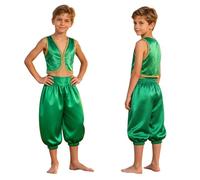 Raenseen Kids Desert Themed Outfit Boys Street Rats Costume Green 13-14 Years