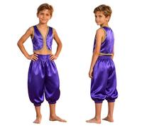 Raenseen Kids Desert Themed Outfit Boys Street Rats Costume Purple 9-10 Years