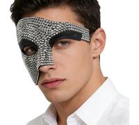 Raenseen Masquerade Mask for Men Women Half-face Nightly Wear Decorative Piece Dance Accessory Ornate Cover Coffee One Size