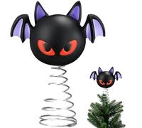 Raenseen Mini Pumpkin Tree Topper Spooky Pumpkin Decor Scarecrow One Size | Halloween Tree Decor,Spring Base Ornament,Halloween Ornaments,4 Inch Mini Ornament,Party Decoration,Built Metal Spring