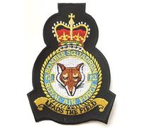 RAF 12 Bomber Squadron Official Crest Military Crested Embroidered Patch