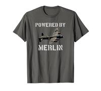 RAF Avro Lancaster Bomber T Shirt ww2 Plane Pilot T-Shirt, Men, Asphalt Grey, X-Large