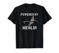 RAF Avro Lancaster Bomber T shirt ww2 Plane Pilot T-Shirt, Men, Black, Large
