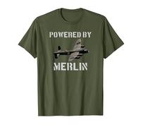 RAF Avro Lancaster Bomber T Shirt ww2 Plane Pilot T-Shirt, Men, Olive Green, Medium