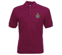 RAF Eagle Embroidered Polo - Burgundy - Small
