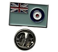 RAF Ensign Flag Pin Badge | Small Rectangle enamel RAF Ensign Lapel badge accesory ideal for business meetings | With butterfly Clasp | Size : 20mm x 10mm