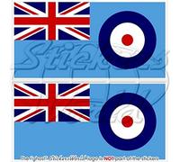 RAF Flag British Royal Airforce Ensign UK 3" (75mm) Vinyl Bumper Stickers, Decals x2
