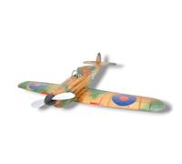 RAF Hurricane Flying balsa Model Airplane, ww2 Scale Construction Aircraft, Free Flight Rubber Powered Micro, History Gift