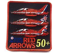 RAF Red Arrows 50 Years Royal Air Force Military Embroidered Patch MOD Approved
