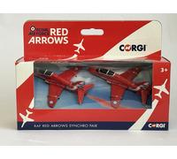 RAF Red Arrows Synchro Pair Twin BAe Hawk diecast planes Corgi showcase CS90687