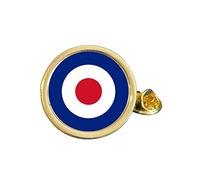 RAF Roundel Target Gold Plated Domed Lapel Pin Badge in Bag
