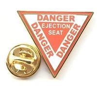 RAF Royal Air Force Jet Ejection Seat Danger Lapel Pin Badge