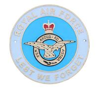 RAF Royal Air Force Lest We Forget Military Army Cast Iron Sign Plaque Emblem
