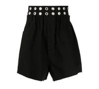 Raf Simons eyelet-detail denim shorts - Black 50