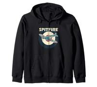 RAF Spitfire Aeroplane War Plane Aircraft WW2 Men Boys Kids Zip Hoodie