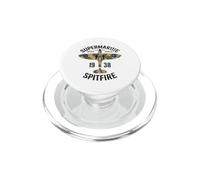 RAF Spitfire Fighter Plane WWII UK British Military Aircraft PopSockets PopGrip for MagSafe