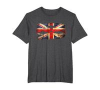 RAF Spitfire WW2 Fighter Aircraft Tarpaulin Airplane Union Jack T-Shirt, Men's Big and Tall, Dark Heather Grey, 5X Tall