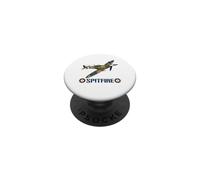 RAF Spitfire WW2 Fighter Plane Flag UK British Military PopSockets Adhesive PopGrip