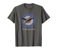 RAF Tornado Bomber GR1 GR3 GR4 F3 Roundel T Shirt T-Shirt, Men, Asphalt Grey, Medium