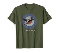 RAF Tornado Bomber GR1 GR3 GR4 F3 Roundel T Shirt T-Shirt, Men, Olive Green, Large
