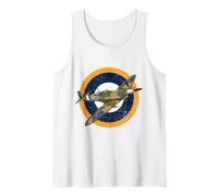 RAF UK Military Spitfire WW2 Fighter Plane British Legend Tank Top