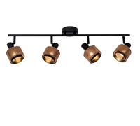 'RAFA' Dimmable Rotatable Stylish Indoor Ceiling Spotlight Bar 4xE14 Lucide Black One Size