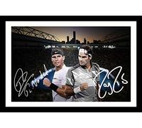 Rafael Nadal & Roger Federer Autograph Signed & Framed Photo Display 1