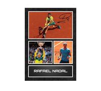 Rafael Nadal Tennis Printed Autograph Memorabilia - Framed Gift (A4 Unframed)