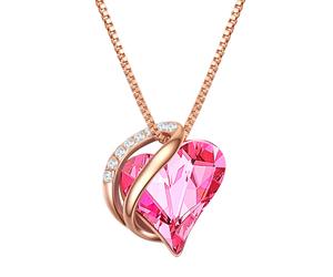 Rafaela Donata Womens Female Embellished with Swarovski crystals Necklace - Rose Gold Sterling Silver - Size 45cm
