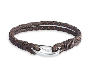 Rafaela Donata Womens Female Genuine leather Bracelet - Brown - Size 18 cm