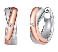 Rafaela Donata Womens Female Sterling Silver Earring - Silver & Rose Gold - One Size