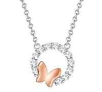 Rafaela Donata Womens Female Sterling Silver Necklace - Silver & Rose Gold - Size 40cm