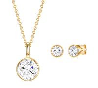 Rafaela Donata Womens Female Sterling Silver Set (Necklace + Earring) - Gold - One Size