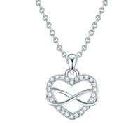 Rafaela Donata Womens Necklace with pendant sterling silver zirconia white - Size 40cm