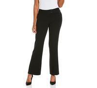 Rafaella Women's Curvy Fit Gabardine Boot Leg Trouse, Black, 14
