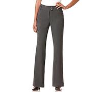 Rafaella Women's Petite Curvy-Fit Gabardine Pant, Graphite, 12 Petite