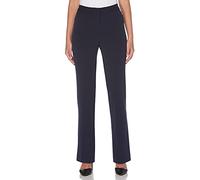 Rafaella Women's Petite Curvy Fit Gabardine Slim Leg Pant, Navy, 14