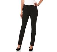 Rafaella Women's Petite Ponte Comfort Slim Leg Pant, Black, 8 Petite