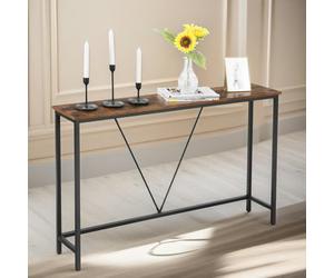 Rafaelo Mobilia 120CM Wide Industrial Console Hallway Table Brown