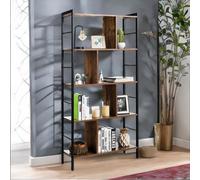 Rafaelo Mobilia 154CM Tall 5 Tier Bookcase With Metal Frame