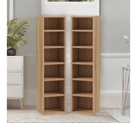 Rafaelo Mobilia 2PC 6 Tier Shelves Storage Unit in Brown Rafaelo Mobilia Brown