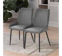 Rafaelo Mobilia 2Pc Faux Leather Dining Chairs Set