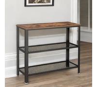 3 Tier Console Table For Hallway Rustic Brown Rafaelo Mobilia Brown One Size