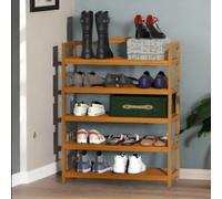 Rafaelo Mobilia 5 Tier Shoe Rack Bamboo