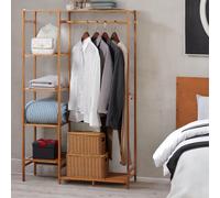 Rafaelo Mobilia Bamboo 6 Tier Open Wardrobe in Natural Rafaelo Mobilia Natural