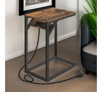 Rafaelo Mobilia C Shaped Table With USB Ports & Power Outlets