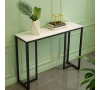Rafaelo Mobilia Faux Marble Console Table White Grey Rafaelo Mobilia White