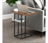 Rafaelo Mobilia Foldable Sofa Side Table in Brown Rafaelo Mobilia Brown